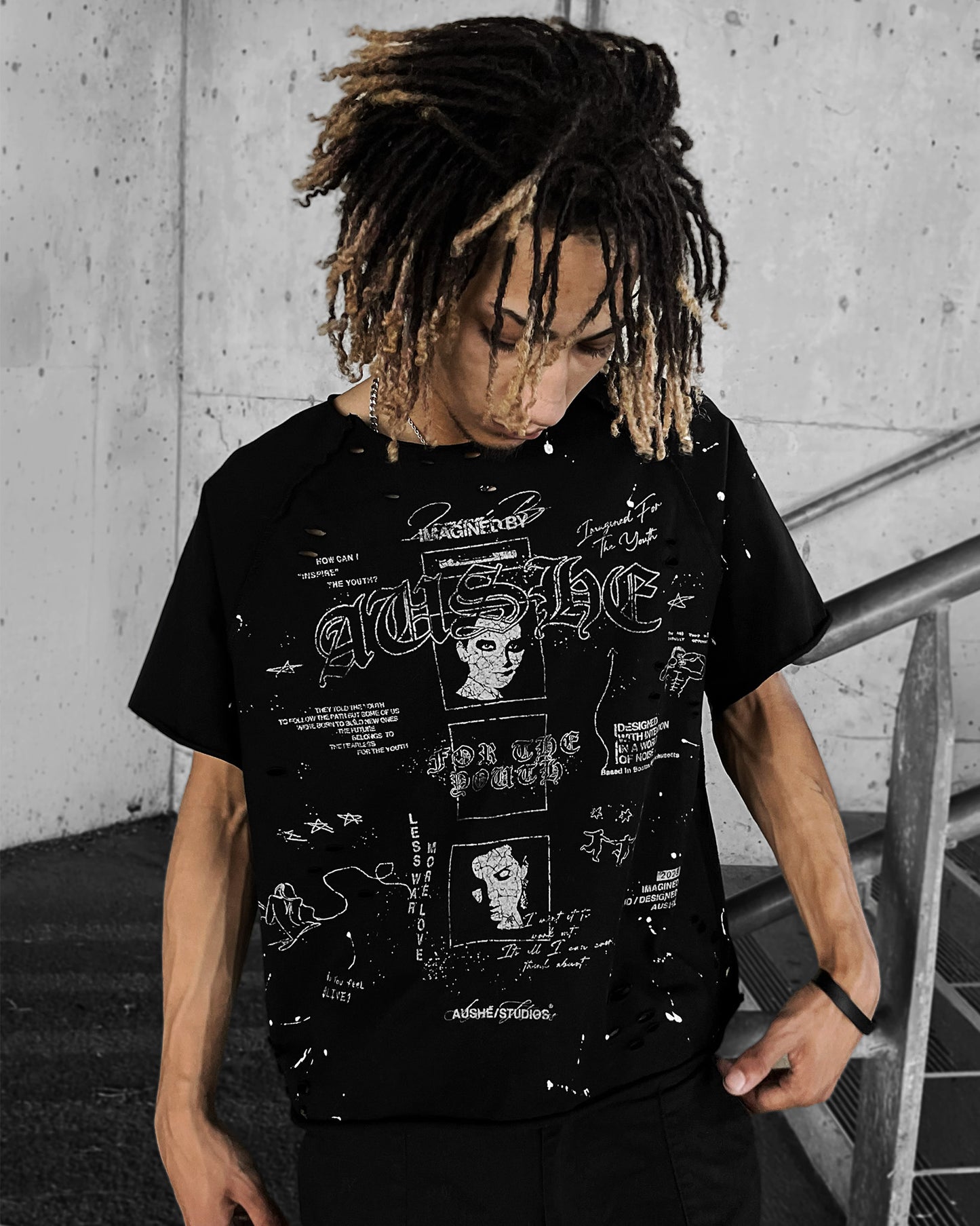 Black Contrast Tee