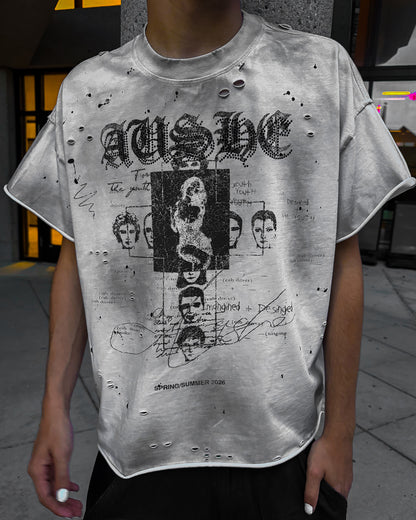 White Contrast Tee