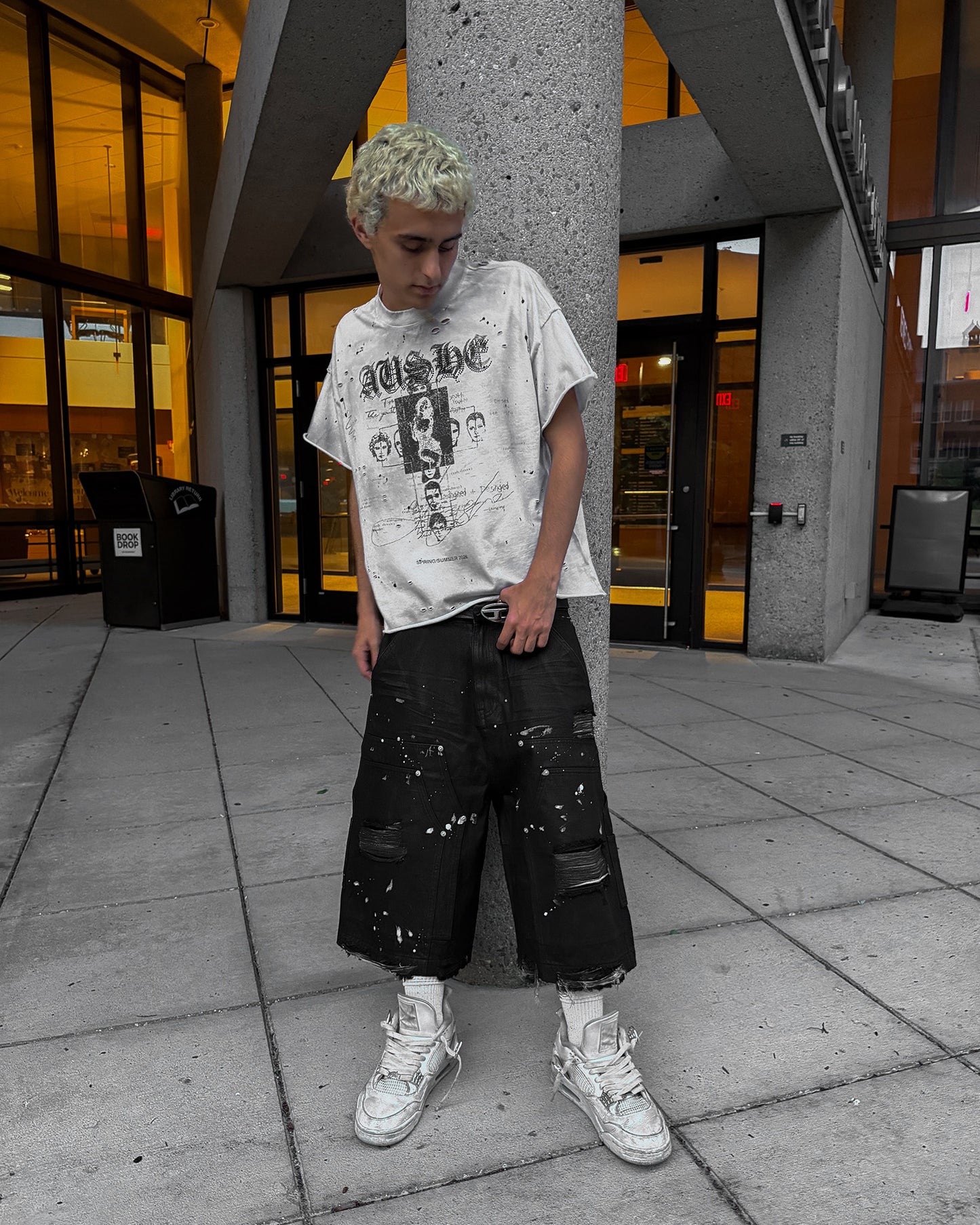 White Contrast Tee