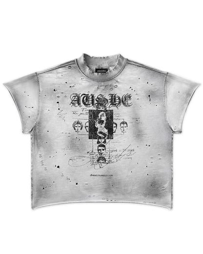 White Contrast Tee