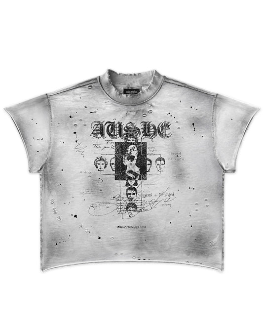 White Contrast Tee